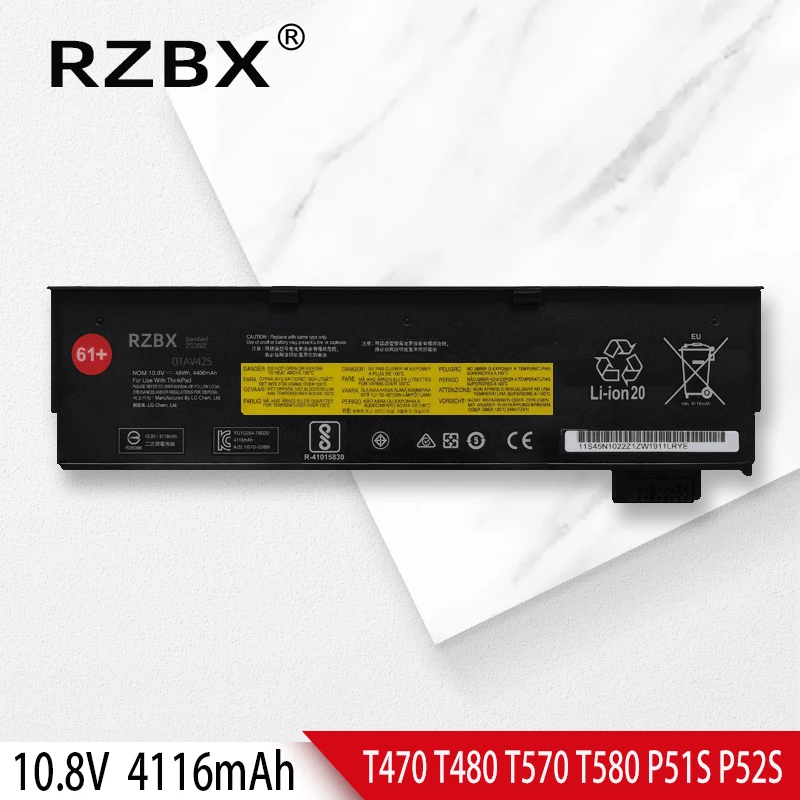 

RZBX New Laptop Battery 61 61+ 61++ for Lenovo ThinkPad T470 T480 T570 T580 P51S P52S 01AV427 01AV423 SB10K97580/97579 A475 A485