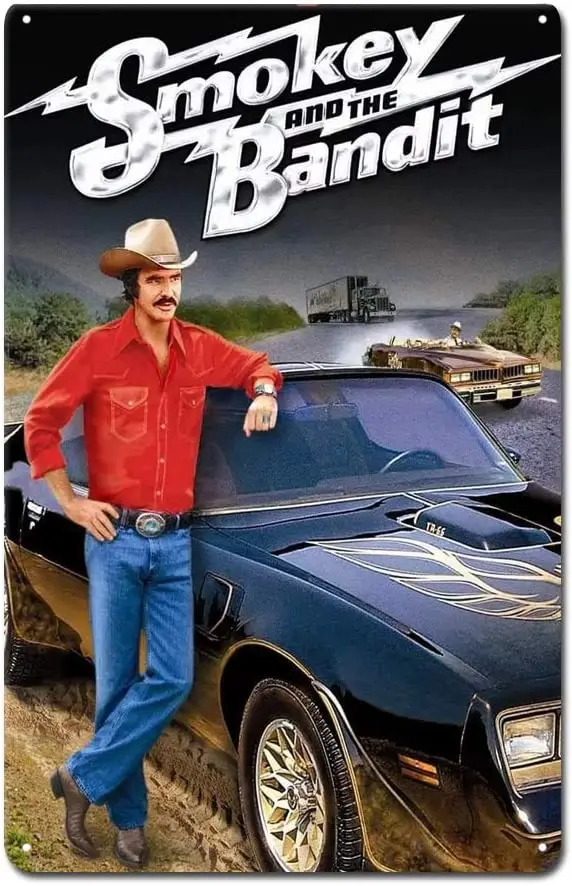 

Smokey and The Bandit Poster Metal Tin Sign Funny Tin Signs Pub Bar Home Wall Home Decor 8X12inches