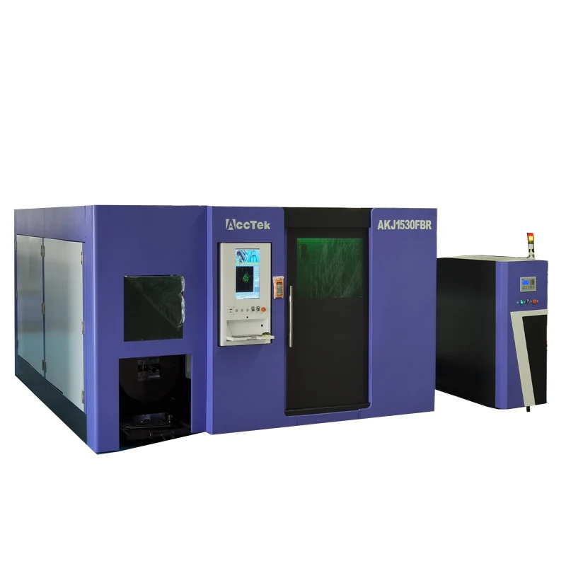 

Industrial 4kw Metal Enclosed Fiber Laser Cutting Machine with Auto Exchange Table and Enclosed Cover