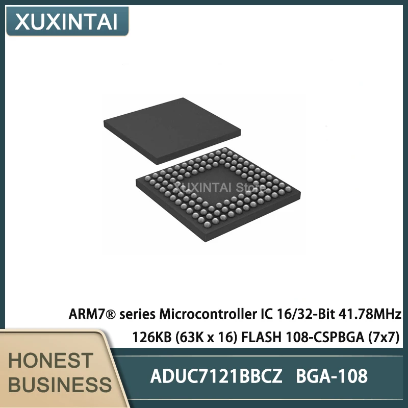 

5Pcs/Lot ADUC7121BBCZ ADUC7121 ARM7® series Microcontroller IC 16/32-Bit 41.78MHz 126KB (63K x 16) FLASH 108-CSPBGA (7x7)