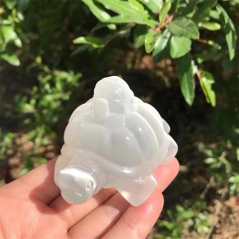 

1PC Natural Selenite Tortoise Hand Carved Animal Reiki Crystal Ornaments Crafts Home Decoration DIY Gifts