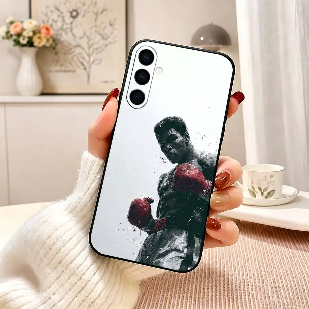 Фото Чехол для телефона B-Boxer Muhammad A-Ali для Samsung Galaxy A73, A72, A71, A70, A53, A52, A51, другие модели, мягкий черный чехол №4