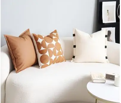 Sofa Throw Pillow Cover Living Room Throw Pillow Cover Vintage Orange Series Spliced Living Room Throw Pillow Cover