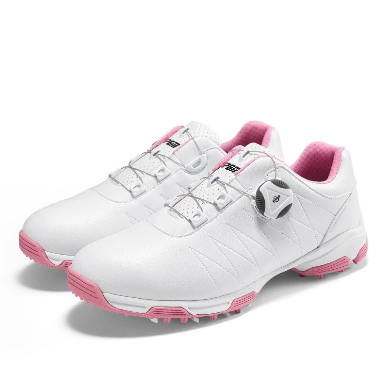 

PGM Women`s Professional waterproof breathable Golf shoes ladies quick lacing slip-resistant golf sneakers womens golf footwear
