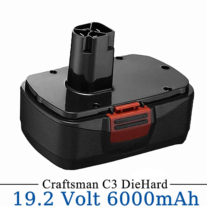 

New 19.2 Volt 6000mAh Ni-MH Rechargeable Battery Compatible with Craftsman C3 DieHard 130279005 130279003 130235021 315.114852