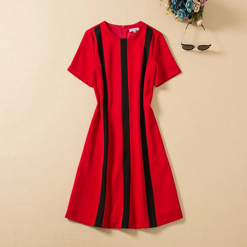 

Женское Повседневное платье с круглым вырезом, коротким рукавом