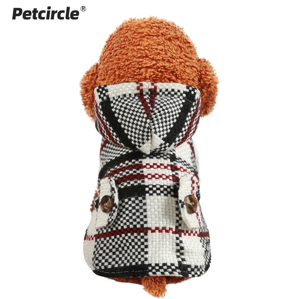 

New Warmer Cat Dog Clothes Autumn Winter Plaid Clothing Small and Medium Dog Clothes Handsome Lattice Windbreaker Dog Customer