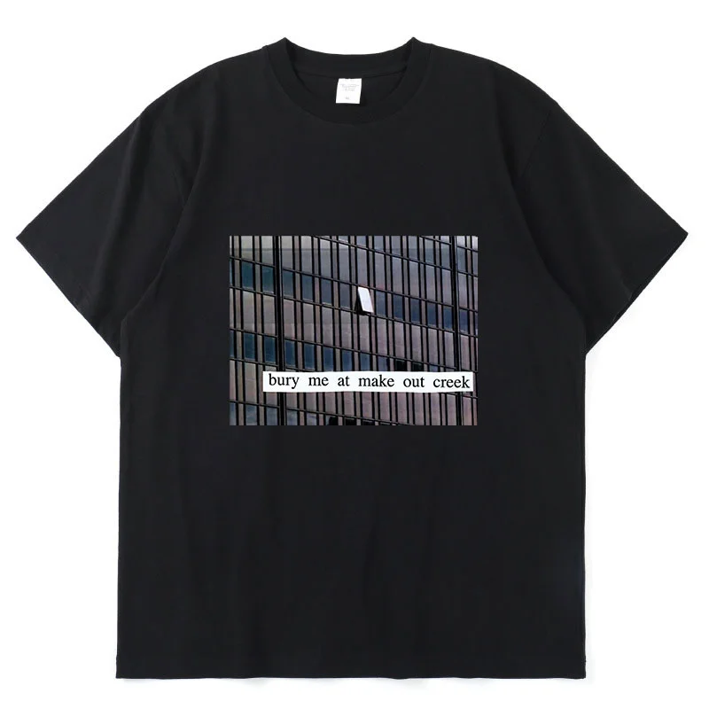

Mitski Be The Cowboy Poster Music Album 2021 Fashion Office Building Print Summer Trend Short-sleeved Man Loose Casual T-shirt