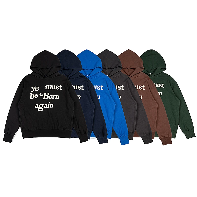 

6 Colors Thin Terry Cloth Kanye Hoodies Men Women 1:1 Quality 2022fw Sweatshirt Versatile Classic Sports Casual Pullovers Hoodie