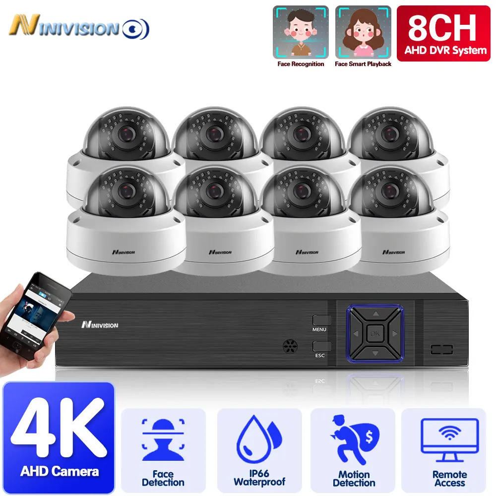 

H.265+ 8CH 4K Ultra HD CCTV DVR Kit 8.0MP Explosion Proof Home Security Camera System IP66 Waterproof P2P Video Surveillance Set