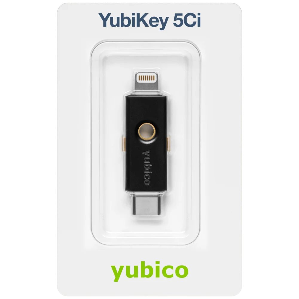 

YubiKey Yubico 5Ci，Phishing Resistant Strong Two-factor And Multi-factor AuthenticationSupports WebAuthn/FIDO2, FIDO U2F