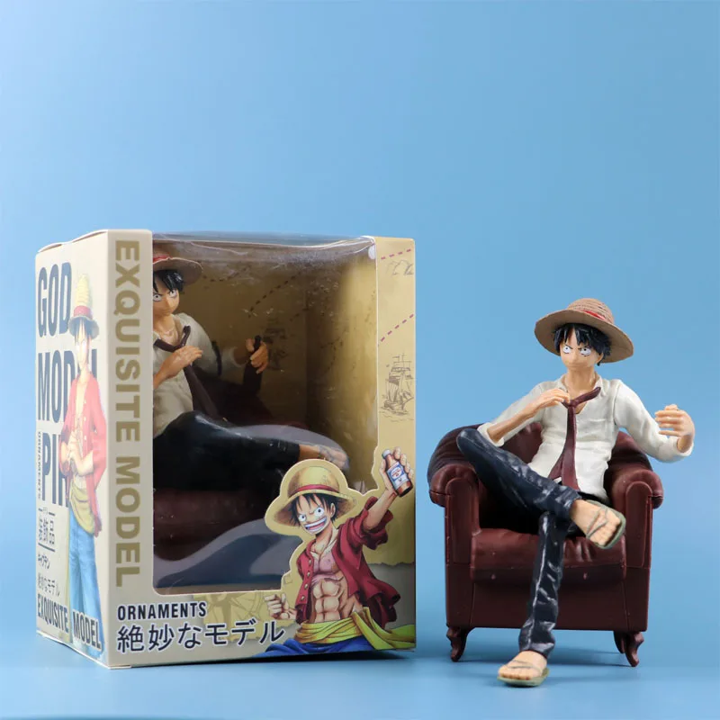 

One Piece Monkey D Luffy Yukinoshita Yukino Sitting Decoration PVC Action Figure Luffy Shirt Car Ornaments Figurine Model Toys