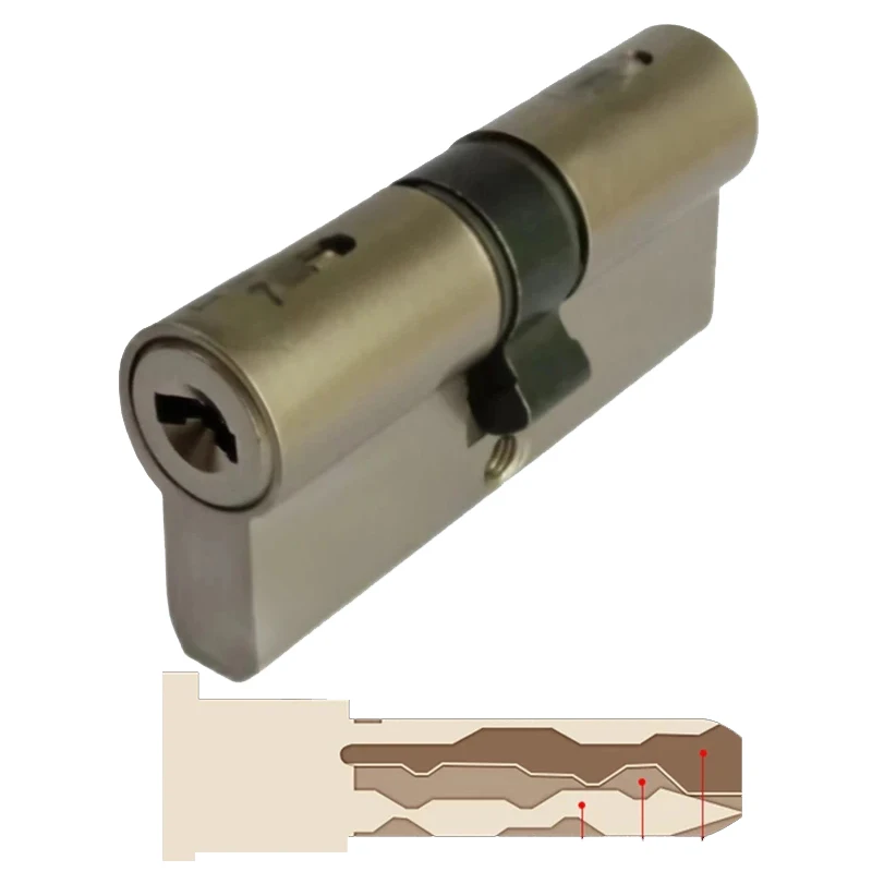 

Блокирующий цилиндр дверного замка с высокой степенью безопасности, 10 шт. ключей, 9 мм