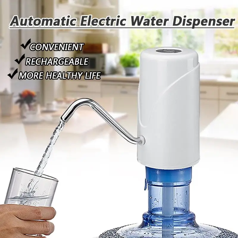 

Electric Water Bottle Dispenser USB Charging Water Bottle Pump Portable Convenient Auto Switch for Universal 5 Gallon Bottle