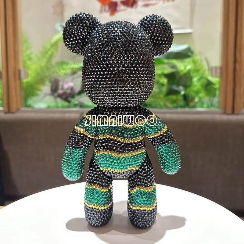 Ручная работа со стразами Санта-Клаус зеленая кукла DIY ручная Рождественская