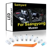 interior led light kit for ssangyong musso sports grand 2012 2016 2017 2018 2019 2020 2021 2022 car bulb dome map canbus