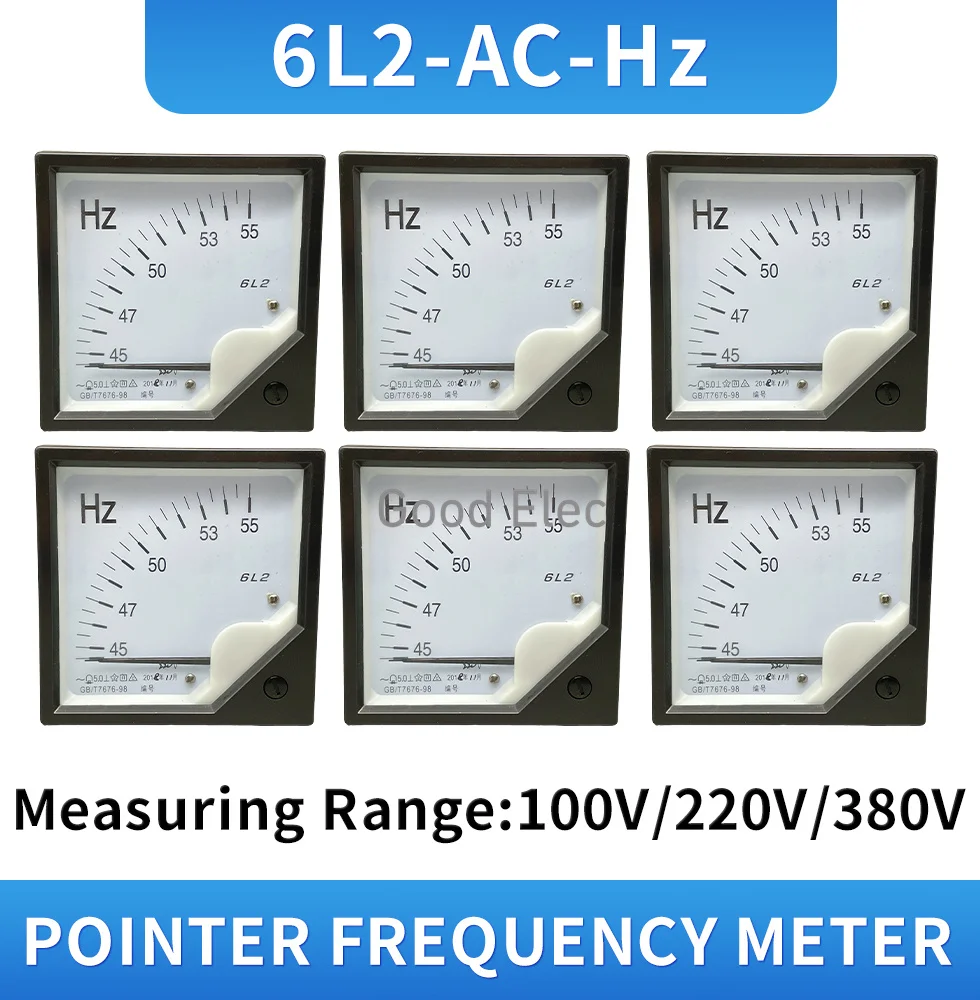 Medidor de Frequência AC 6L2Hz 45-55Hz 100V 220V 380V