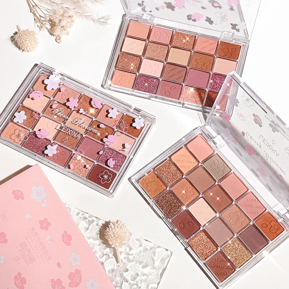 Тени для век с блестками мерцающими и матовыми отделками 20-цветная палитра теней