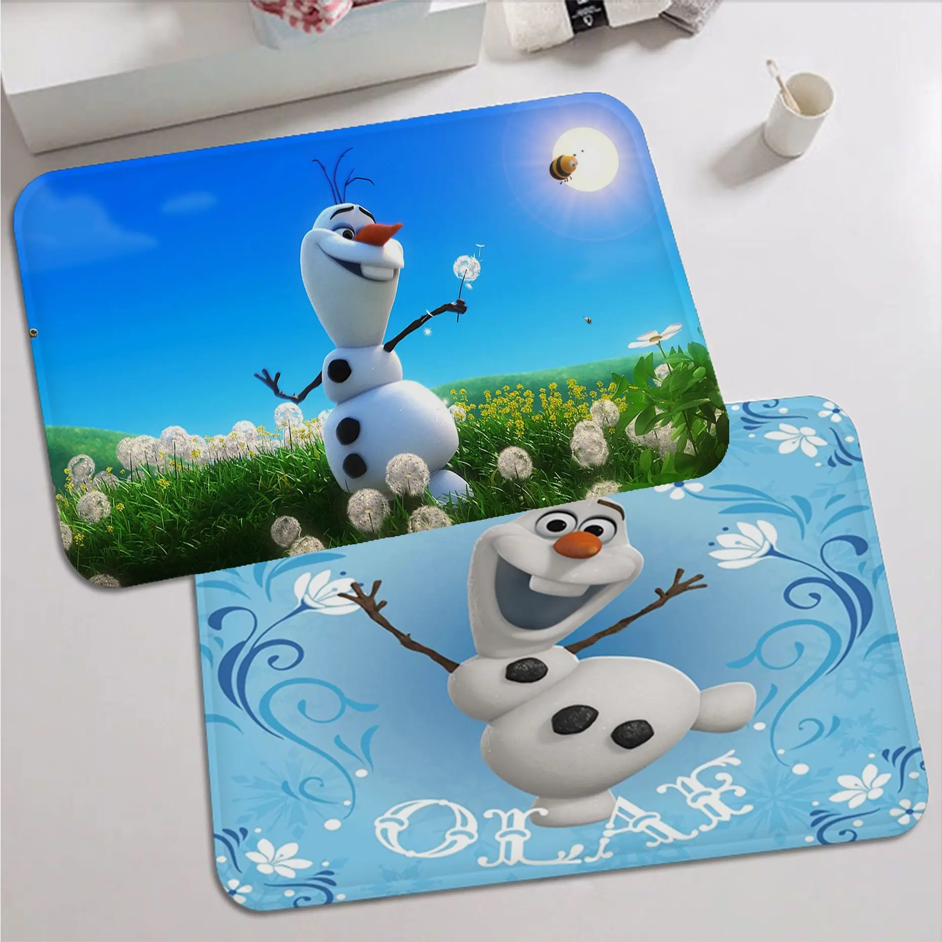 

Disney Olaf Snowman Frozen Hallway Carpet Rectangle Anti-slip Home Soft Badmat Front Door Indoor Outdoor Mat Modern Home Decor