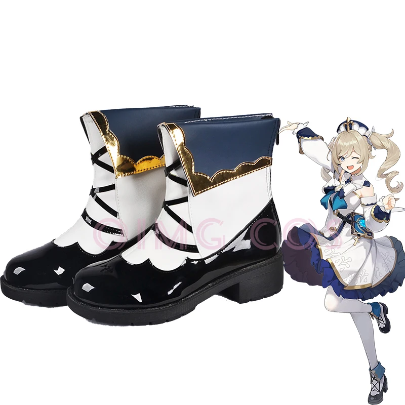 Барбара Обувь для косплея Genshin impactImpact аниме китайский стиль Хэллоуин мужчин игра