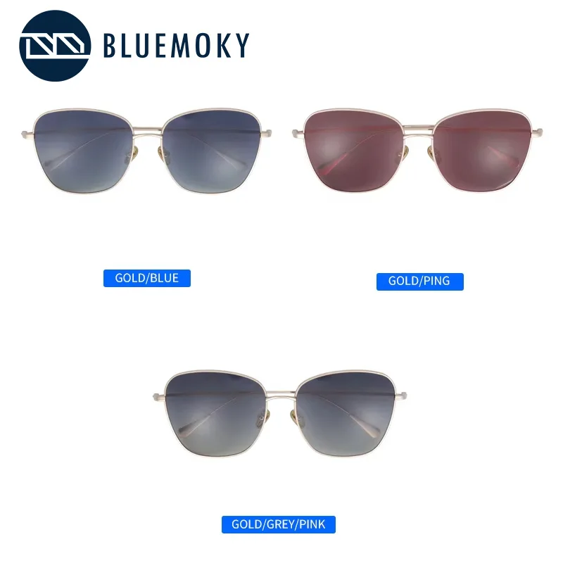 Солнцезащитные очки унисекс BLUEMOKY винтажные поляризационные из сплава