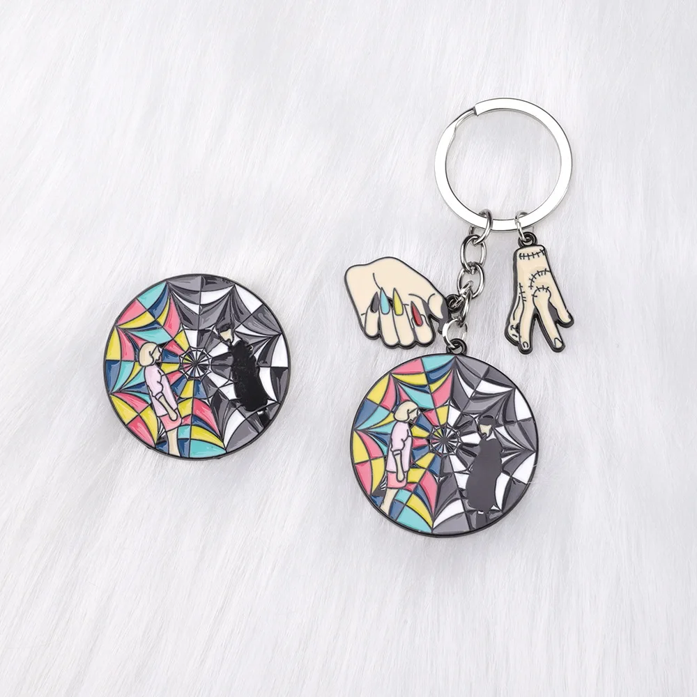 Черная среду брелки для ключей пары оптовая продажа ювелирные изделия в стиле