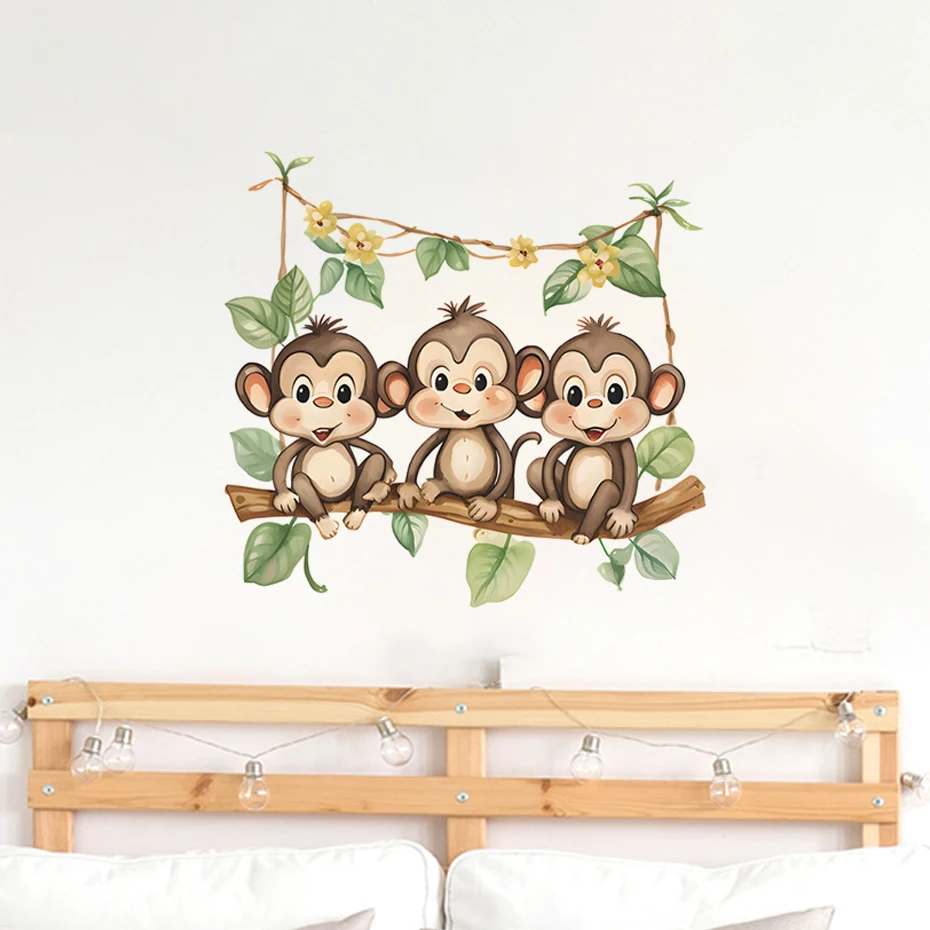 Акварель искусственная кожа из ротанга для детской комнаты детские наклейки