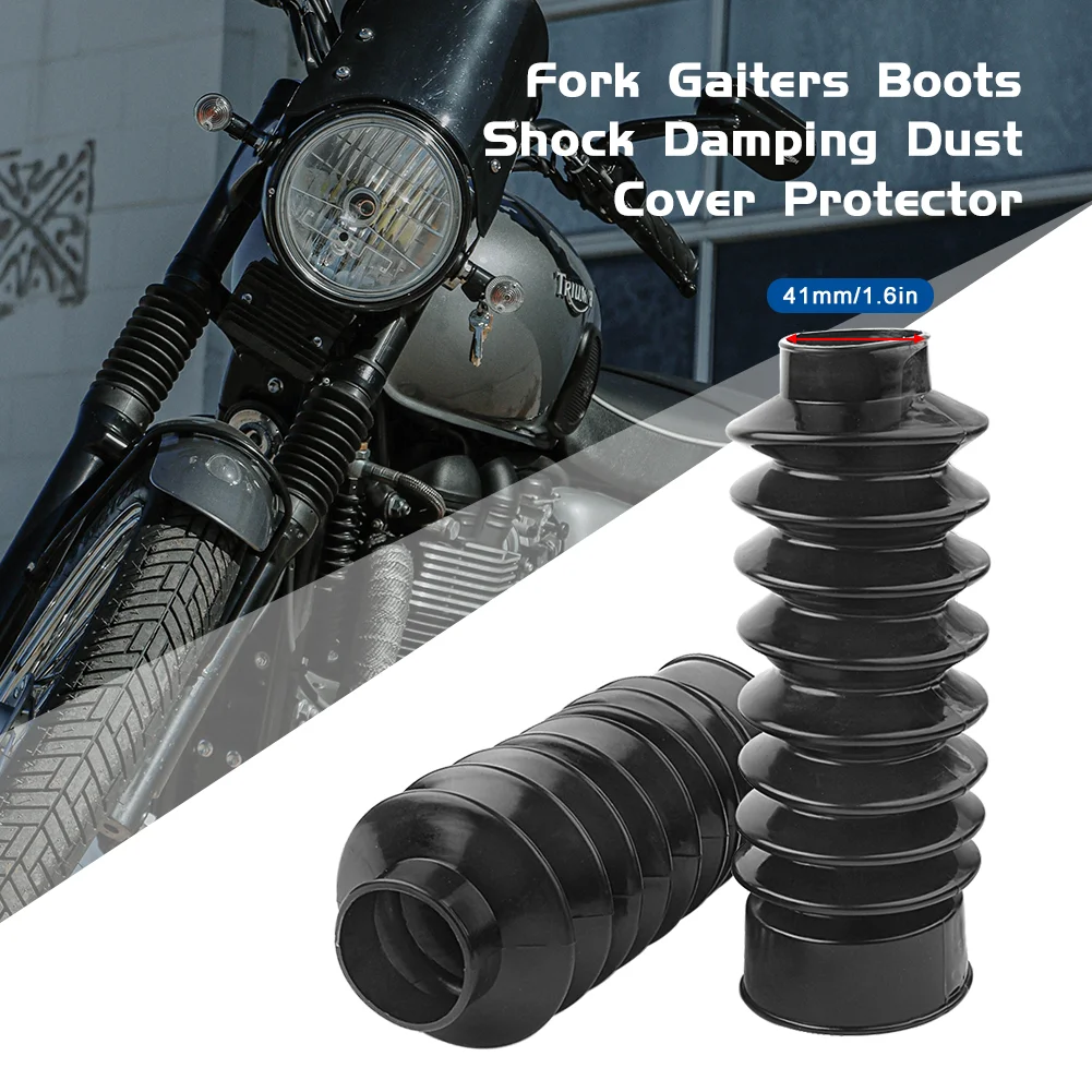 

2 шт. 41 мм Универсальные мотоциклетные передние ботинки вилки резиновые крышки для Harley Davidson Softail FXST Dyna FXDWG FXWG