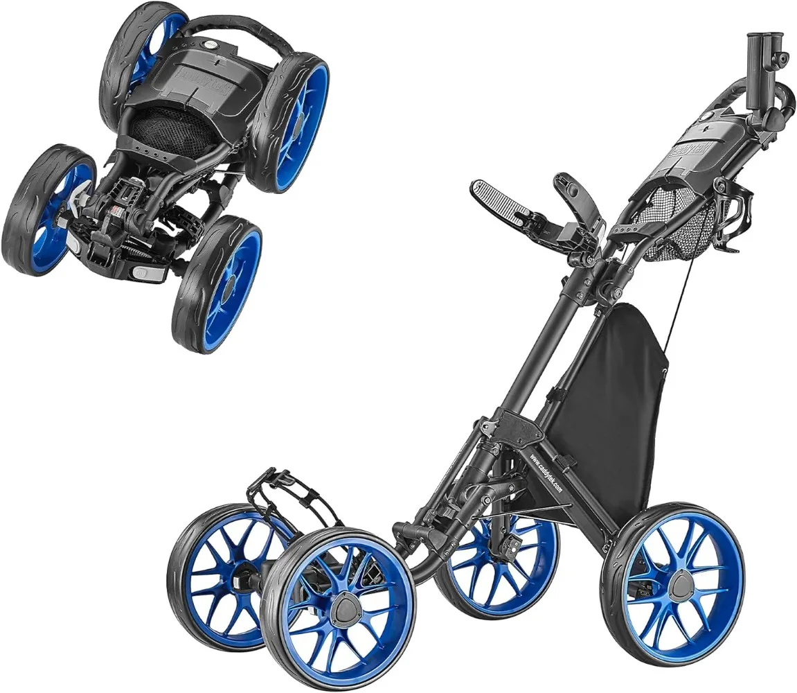 CaddyTek 4 Wheel Golf Push Cart-Caddycruiser One Version 8 1