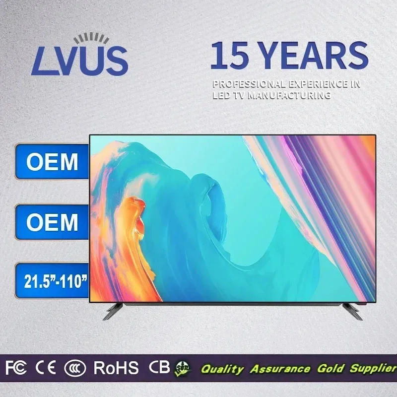 Фото 32-дюймовый Android Smart TV 1080P Full HD LED LCD телевизор с Wi-Fi, HDMI, USB, AV, поддержкой глобального напряжения 100-240В, ультратонкий, для дома и отелей. №5