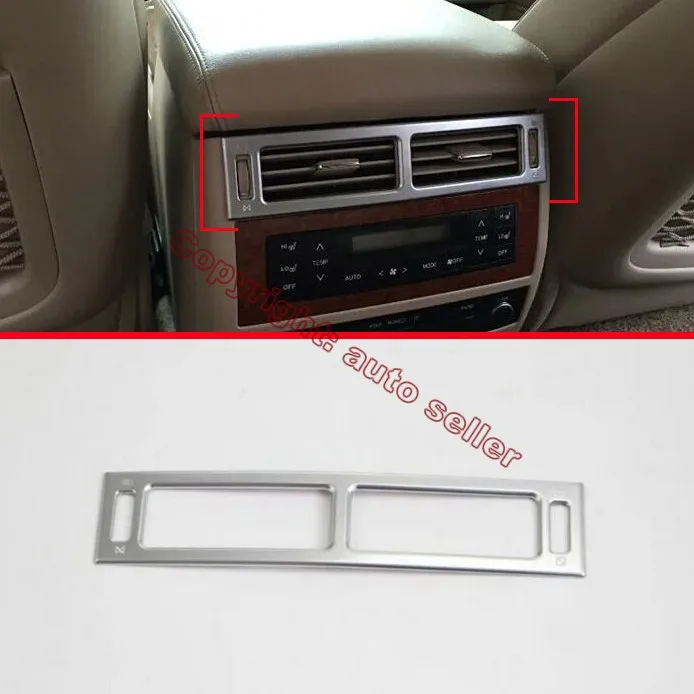 

ABS Chrome Interior Rear Air-Condition Vent Outlet Cover Trim For Toyota Land Cruiser 2016 2017 2018 Car Accessories Stickers