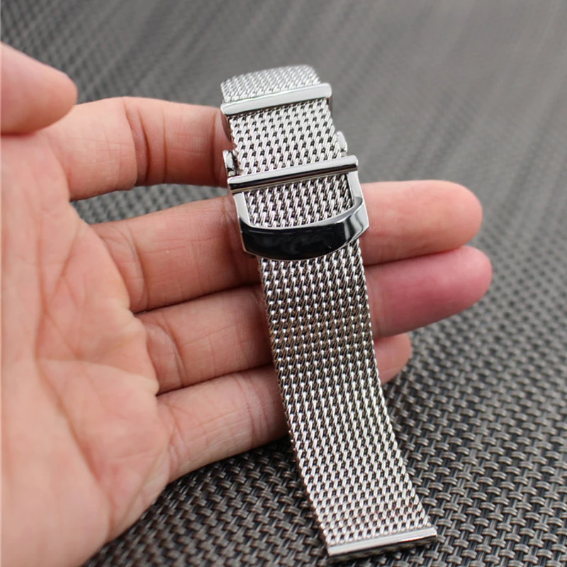 

Milanese Stainless Steel Watch Band for IWC PORTOFINO PORTUGIESER Bracelet Metal Mesh Watch Band 20mm 22mm With logo