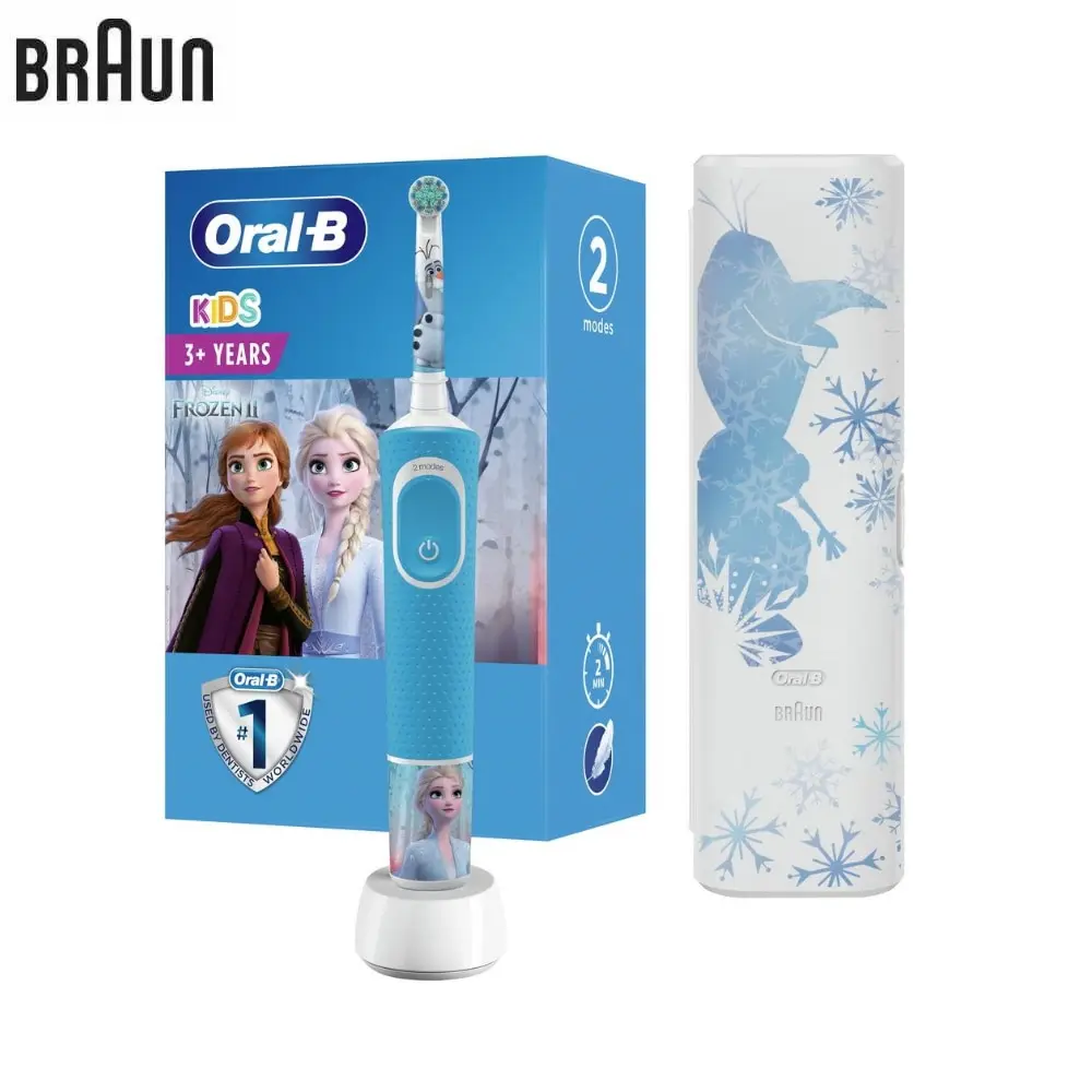 Детская электрическая зубная щетка Braun Oral-B Vitality Kids Frozen D100.413.2KX (EB10S) + чехол |