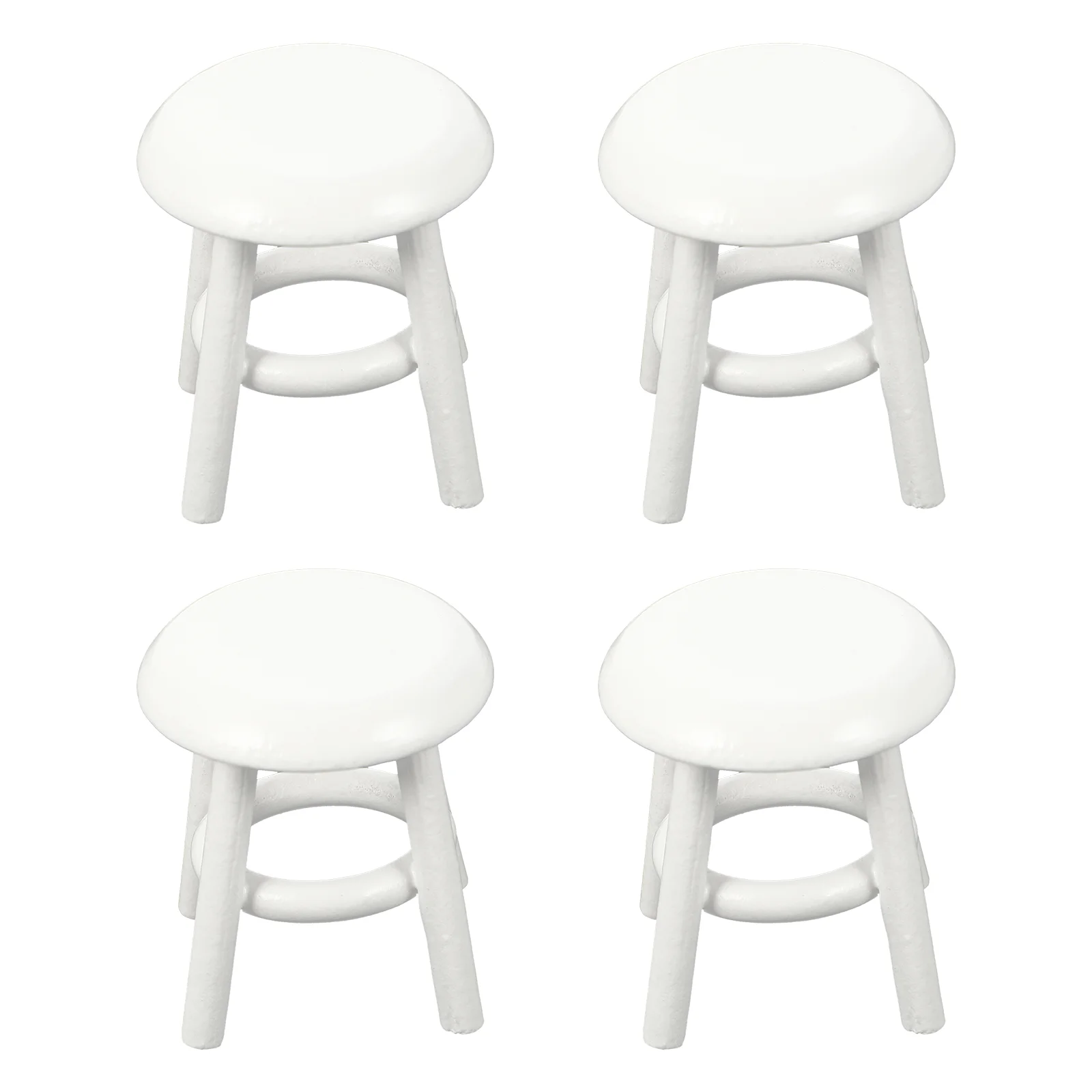 

Minifurniturehouse Stool Model Chairs Wooden High Stools Fairy Items Arm Chair