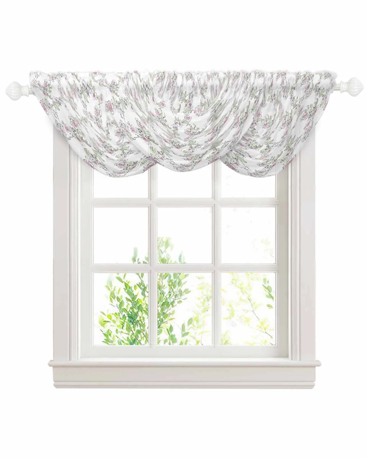 Акварельные персиковые цветущие листья весенние цветочные нестандартные