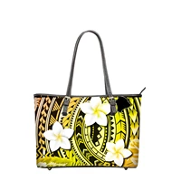 tropical flower print lady bag high quality party shopping handbag leisure lightweight zipper multifunctional bolso