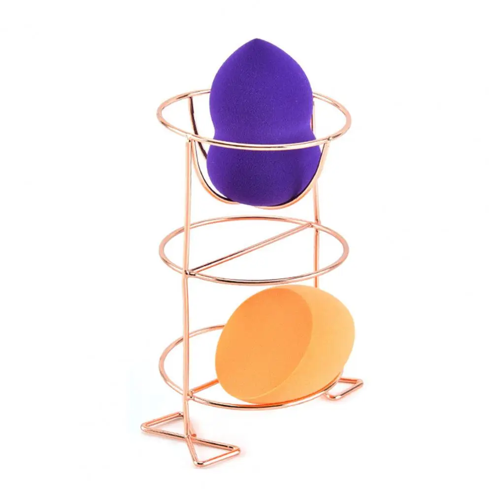 

Carbon Steel Useful 3-Layer Design Powder Puffing Rack Lightweight Powder Puffing Rack Dust-proof for Bathroom