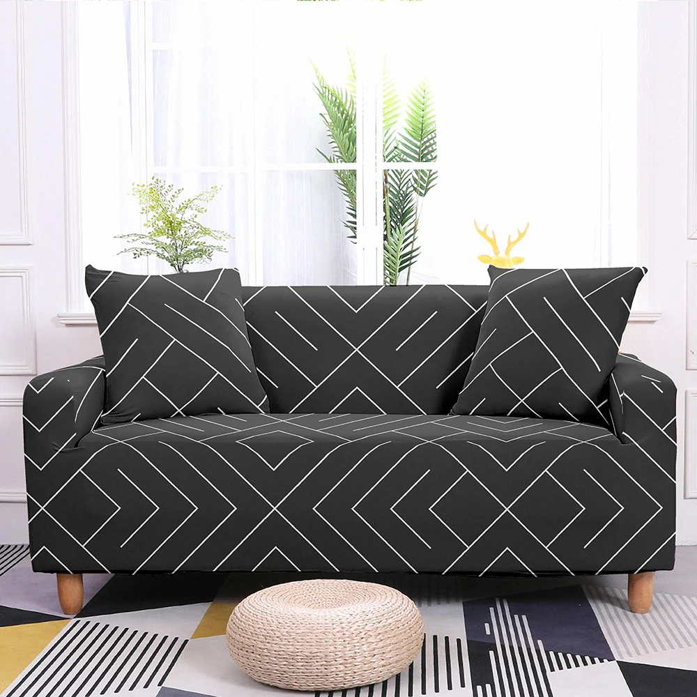 

3D Geometric Sofa Covers For Living Room Elastic Sofa Covers All-Inclusive Stretch Slipcovers Armchair Corner Sofa Slipcover