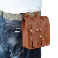 3616 real leather large capacity fanny pack men waist bag mobile phone pocket male casual outdoor travel sports belt bum pouch