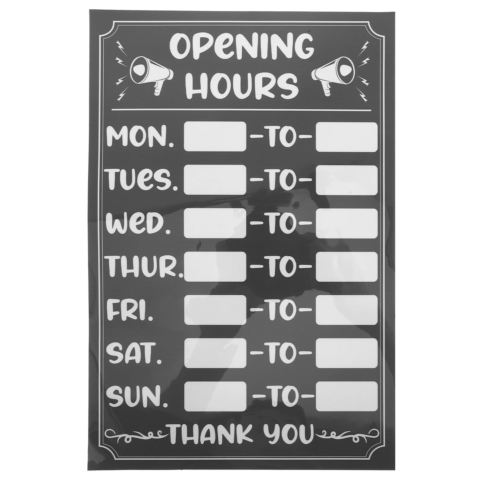 Знак деловых часов прочная клейкая наклейка из ПВХ для четкого времени открытия