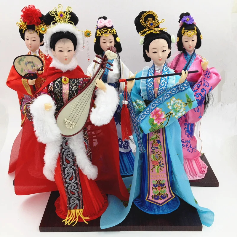 

Four Ancient Beauties Dolls Tangrenfang Silk People Chinese Style Crafts Gifts Ornaments Home Accessories Decoration