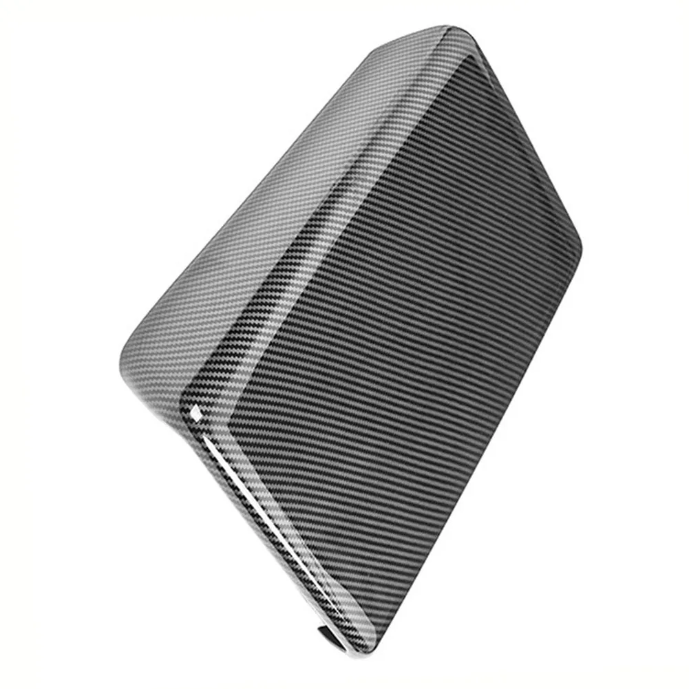 

1pc Carbon Fiber Central Control Armrest Box Protective Cover Direct Mount For Tesla Model Y/3 Trim Decoration Accessory