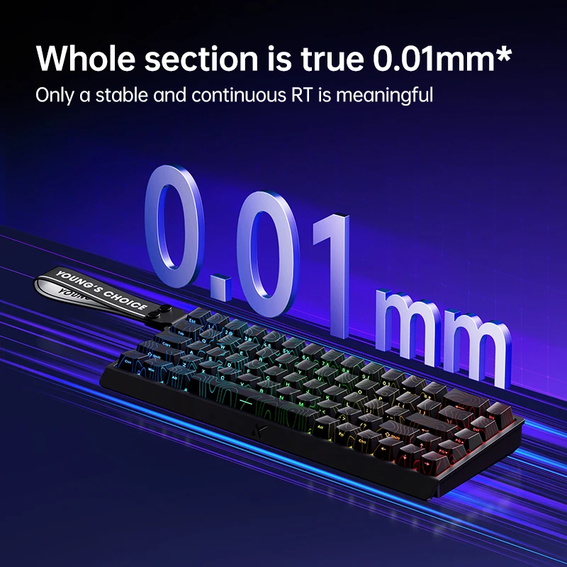 Фото MCHOSE ACE68 Магнитная клавиатура Проводная механическая ACE60 Pro для игр 0,01 мм RapidTrigg 8000 Гц SOCD/Rs 0,125 мс 128 К Частота дискретизации №2