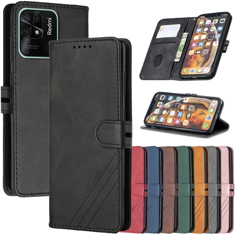 

Leather Flip Case on For Redmi 10C Coque For Fundas Xiaomi Redmi 10C Redmi10 C 10 C Redmi10C Magnetic Cases Wallet Phone Cover