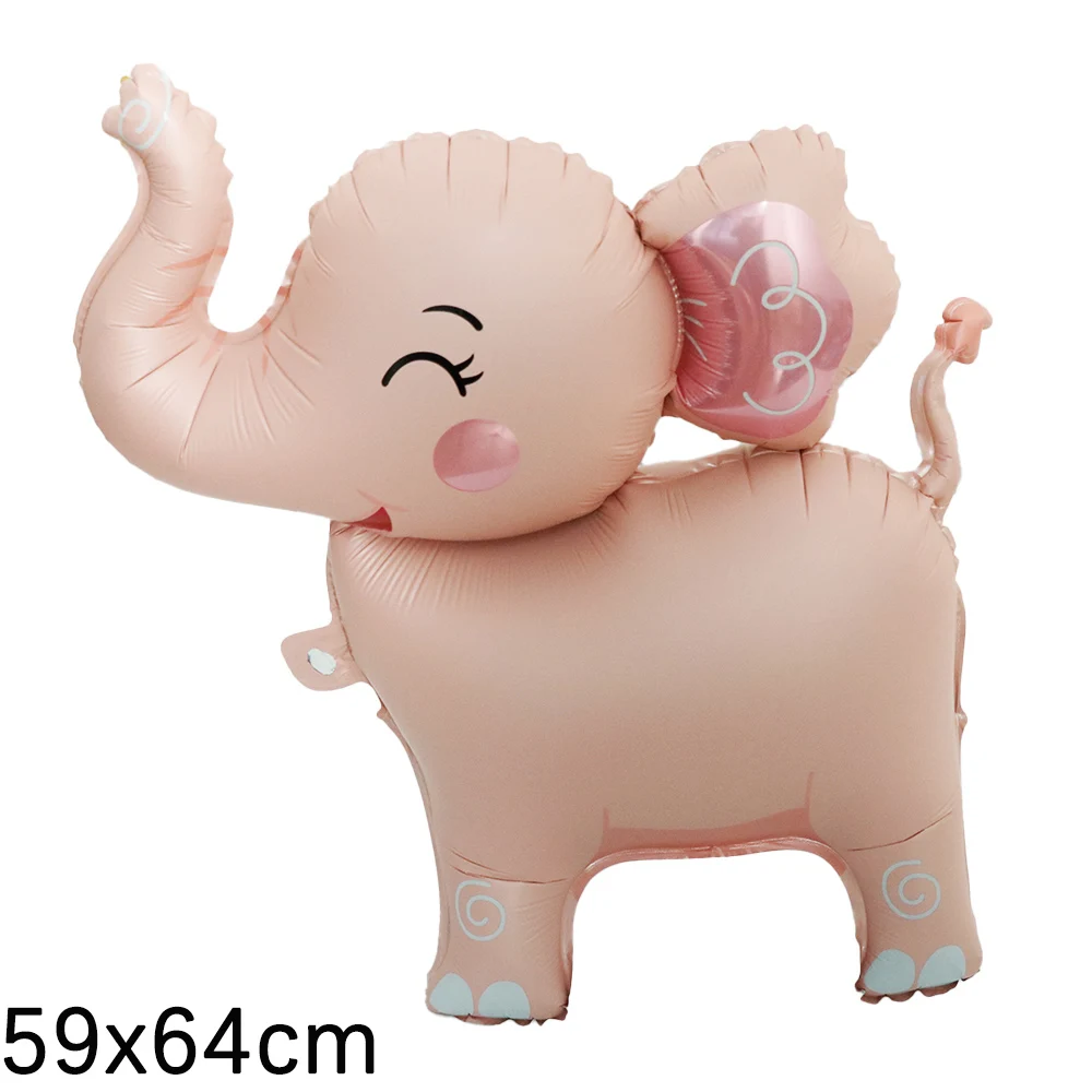 3D стоячий слон, алюминиевая пленка, воздушный шар, украшения для дня рождения, принадлежности для детского душа, свадебная тематическая вечеринка, воздушный шар
