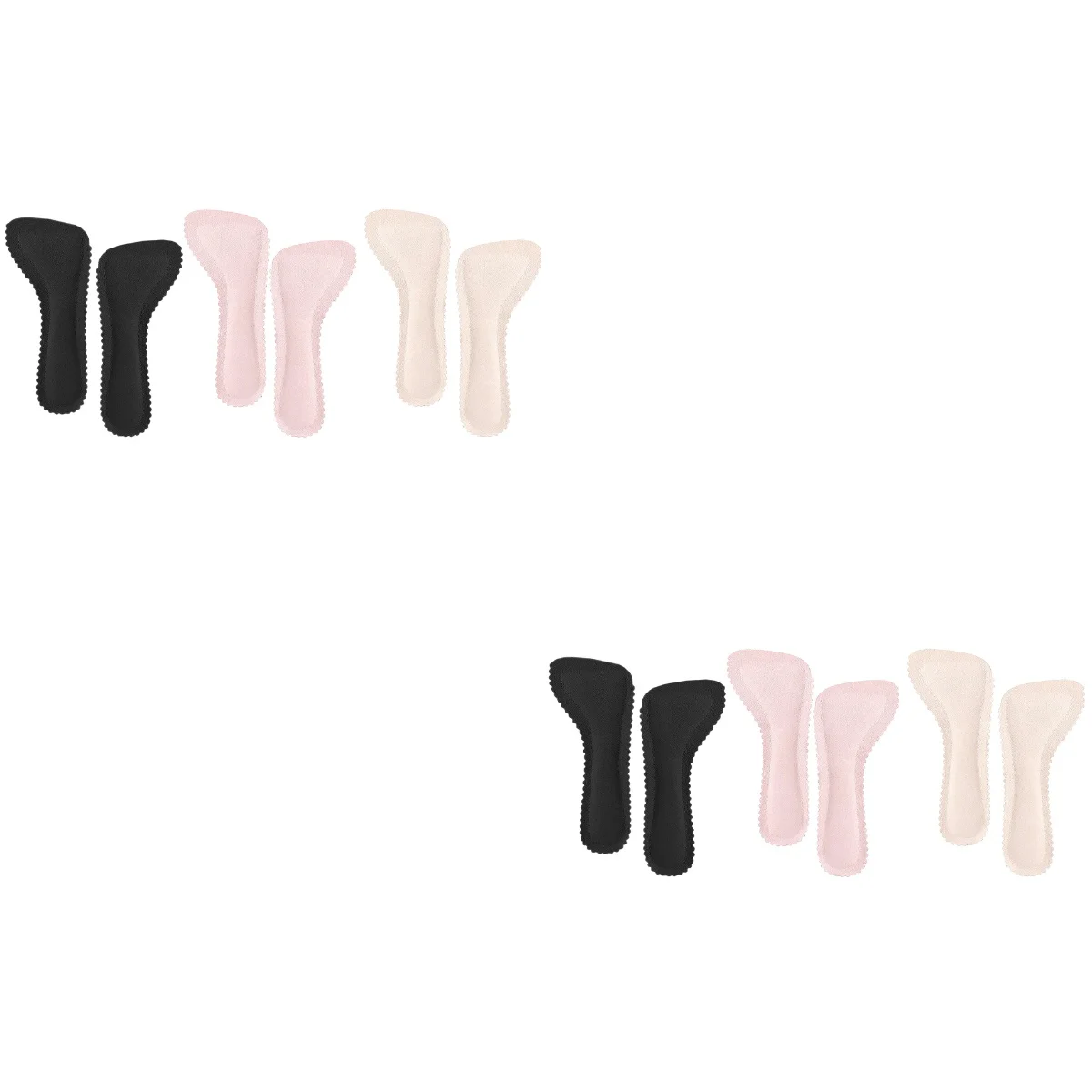 

6 Pairs Footbeds Women Sandals Capri Pad Invisible High Heel Insoles Insert 20X9CM Invisible High Heel Emulsion Pads Miss