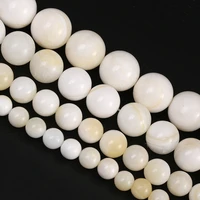 natural gold tridacna shell beads round loose spacer beads for jewelry making diy bracelets necklaces handmade 6 8 10 12mm 15