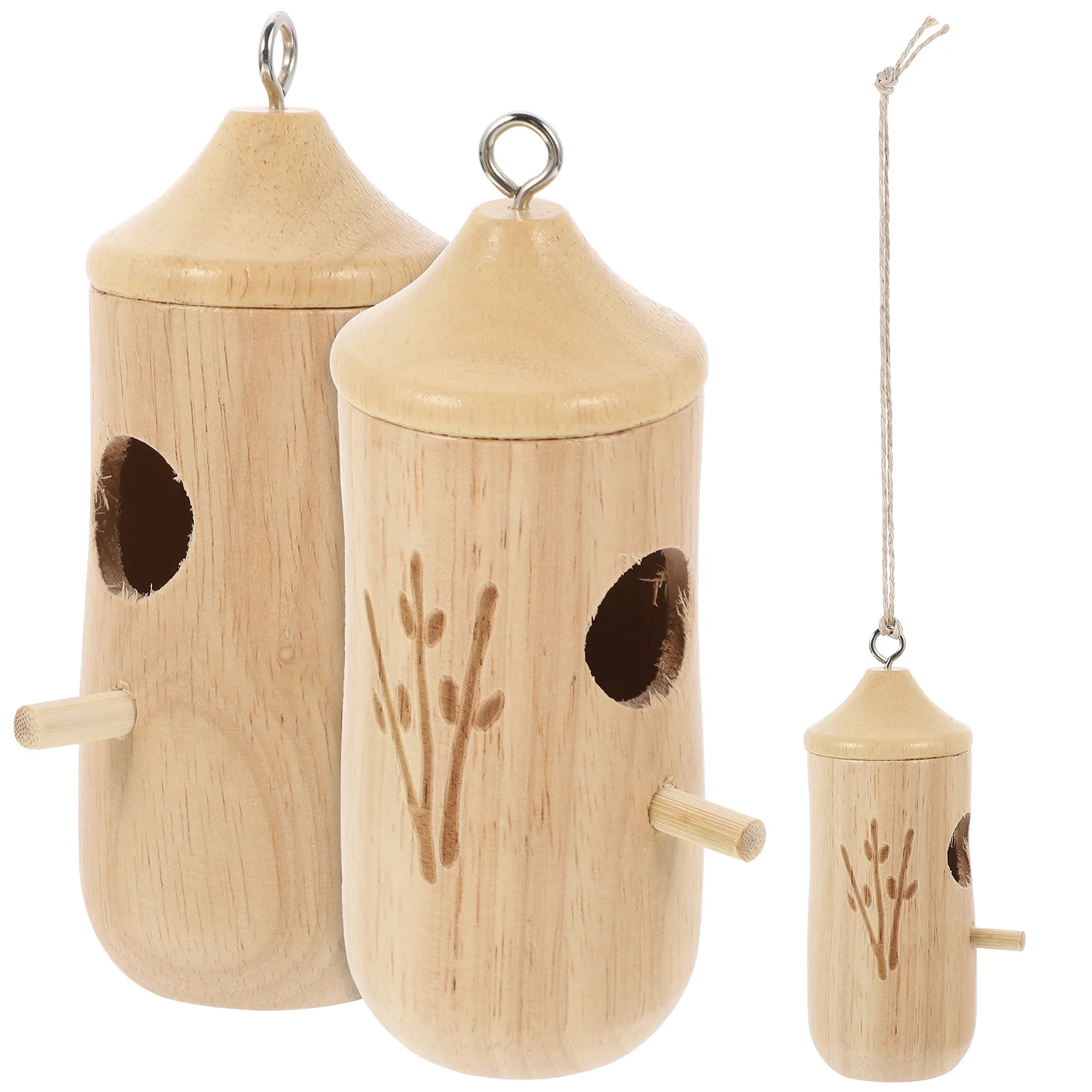 

Hummingbird House Birds Hanging Bird Cage Garden Finch Birdhouse Wren Sparrow Outside Houses Outdoor Cave Wooden Mini Bowl