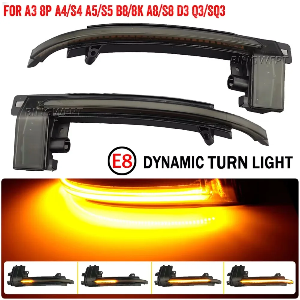 Фото 2x Динамические поворотники для Audi A3 8P, A4, A5 B8, Q3, A6 C6 4F, S6 B8.5, S5, RS5, RS4, RS3, последовательные индикаторы поворота №3