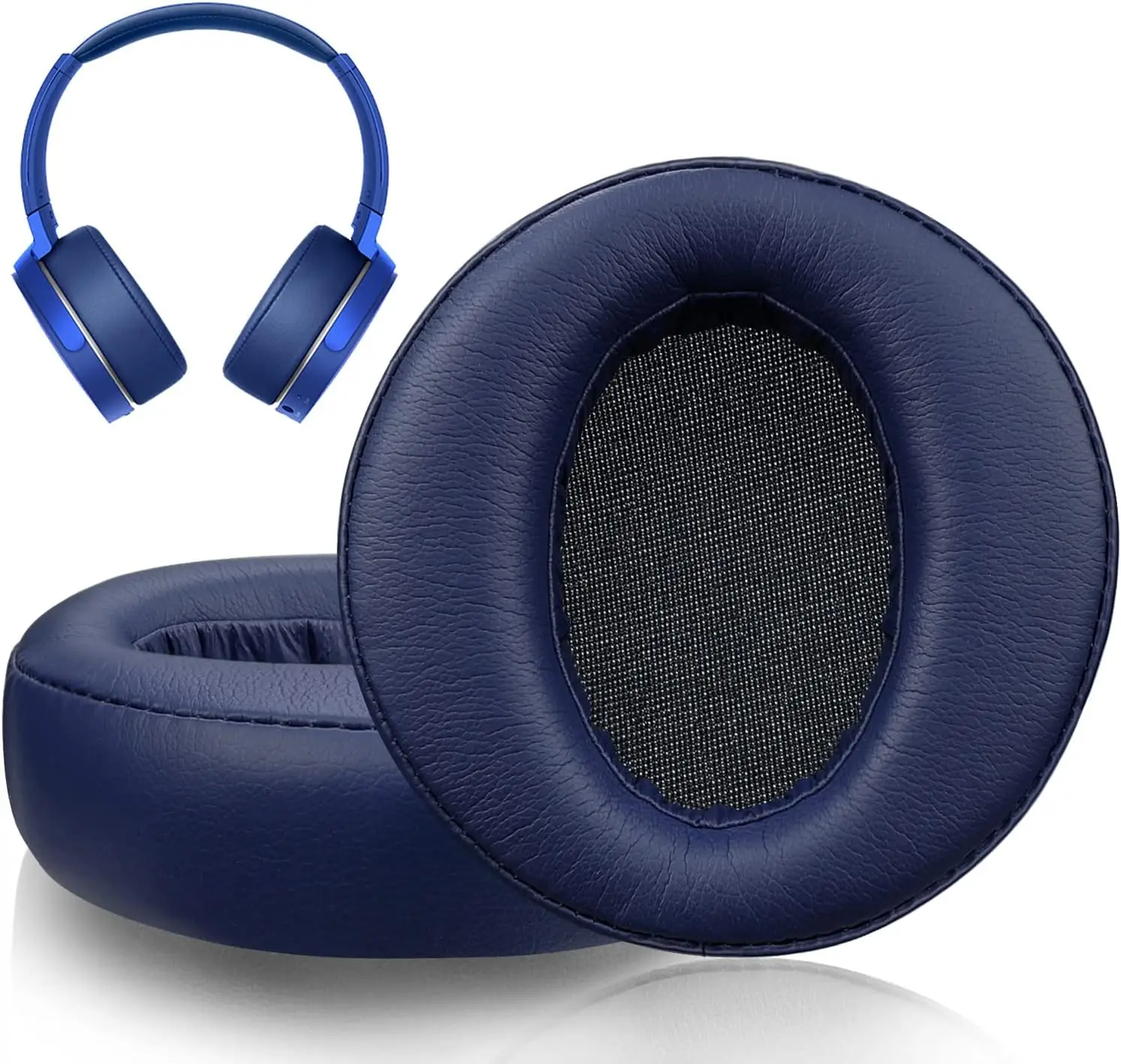 

Sony MDR-XB950 XB950BT XB950B1 XB950N1 XB950AP over-the-ear headphone earpad, soft protein leather, blue
